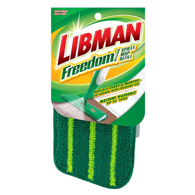 Libman Commercial Libman Freedom Spray Mop Refill | Microfiber Mop | Household Essentials | Hardwood Floor Cleaner | Wall Mop | Cleaning Supplies | Floor Mop | Three Replacement Heads - Image 4